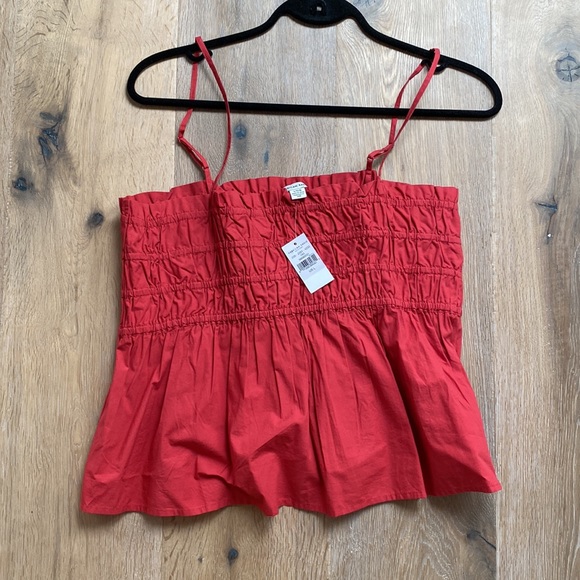 NWT American Eagle womens cotton tank top, crimson colour size L - Picture 4 of 4